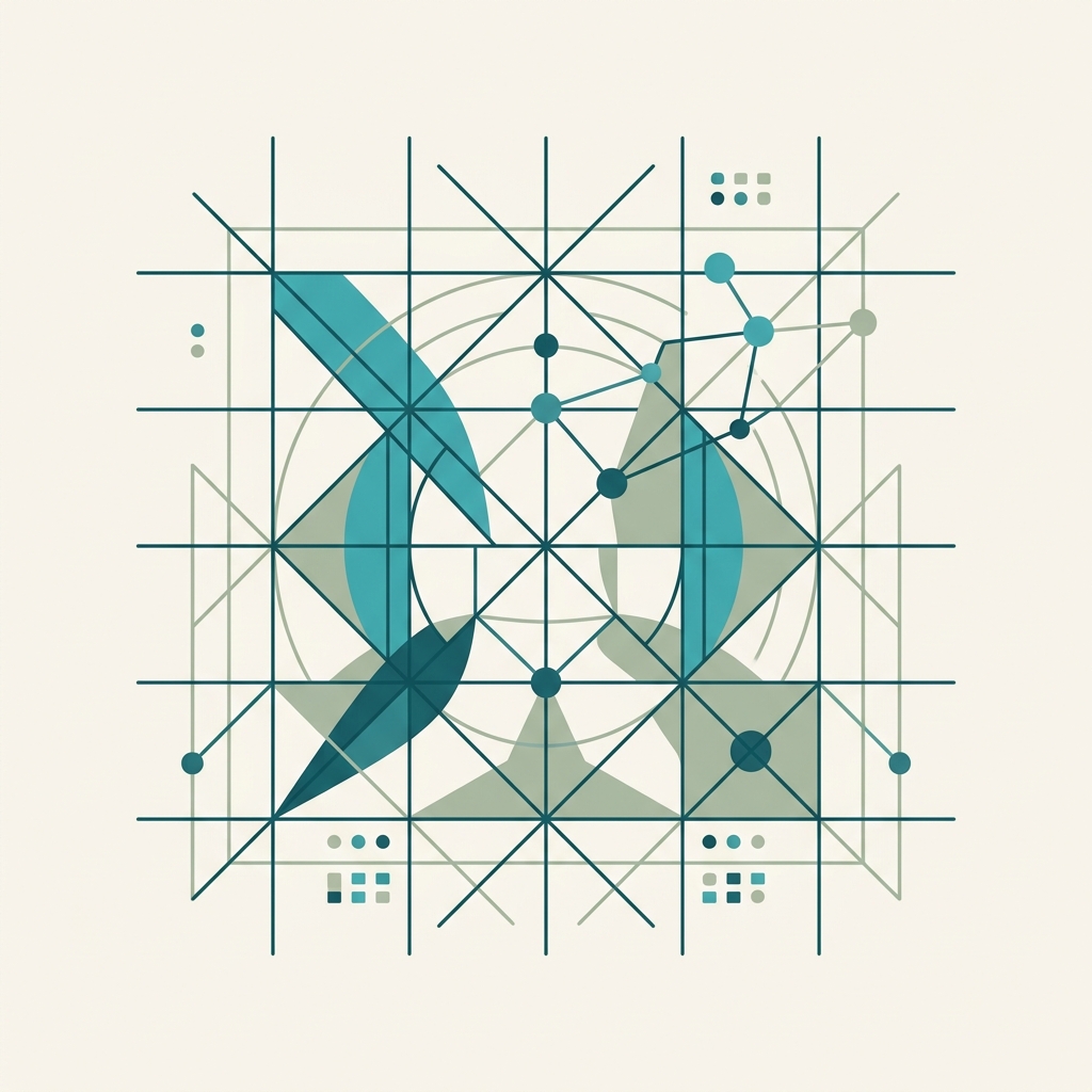 Abstract illustration representing research and structured thinking
